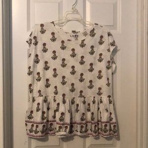 Peplum floral Loft top